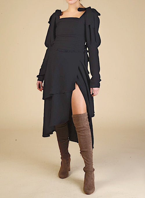 100806 Tessa Asymmetrical Layered Skirt